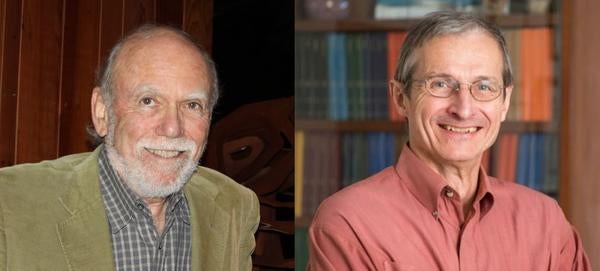 Dr. Barry Barish and Dr. Richard Schrock (c) UCR