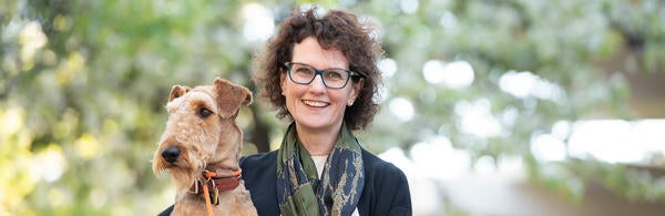Dr. Kathryn Uhrich, CNAS Dean, with Athena