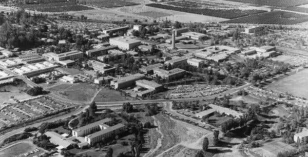 Aerial view, mid-century