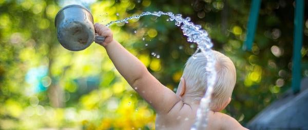 Baby with water