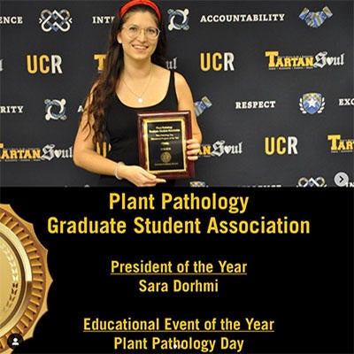 (c) UCR - Plant Pathology GSA President of the Year Sarah Dorhmi