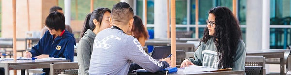 students sitting at a table