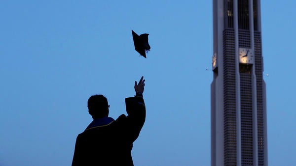 UCR graduation, bell tower