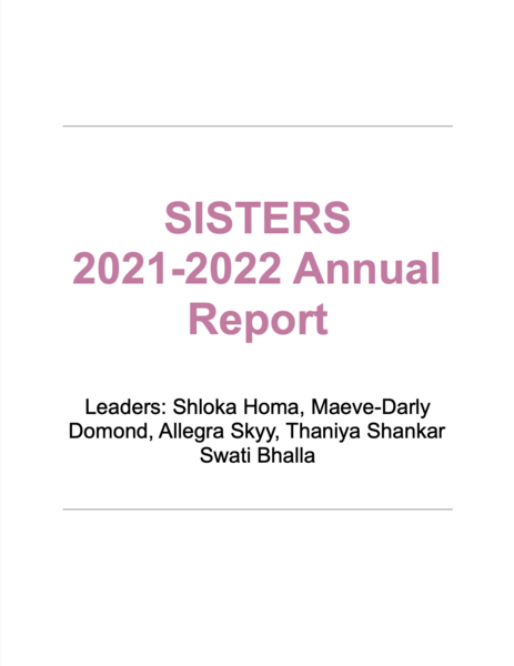 SISTERs 2021-2022 Annual Report Cover